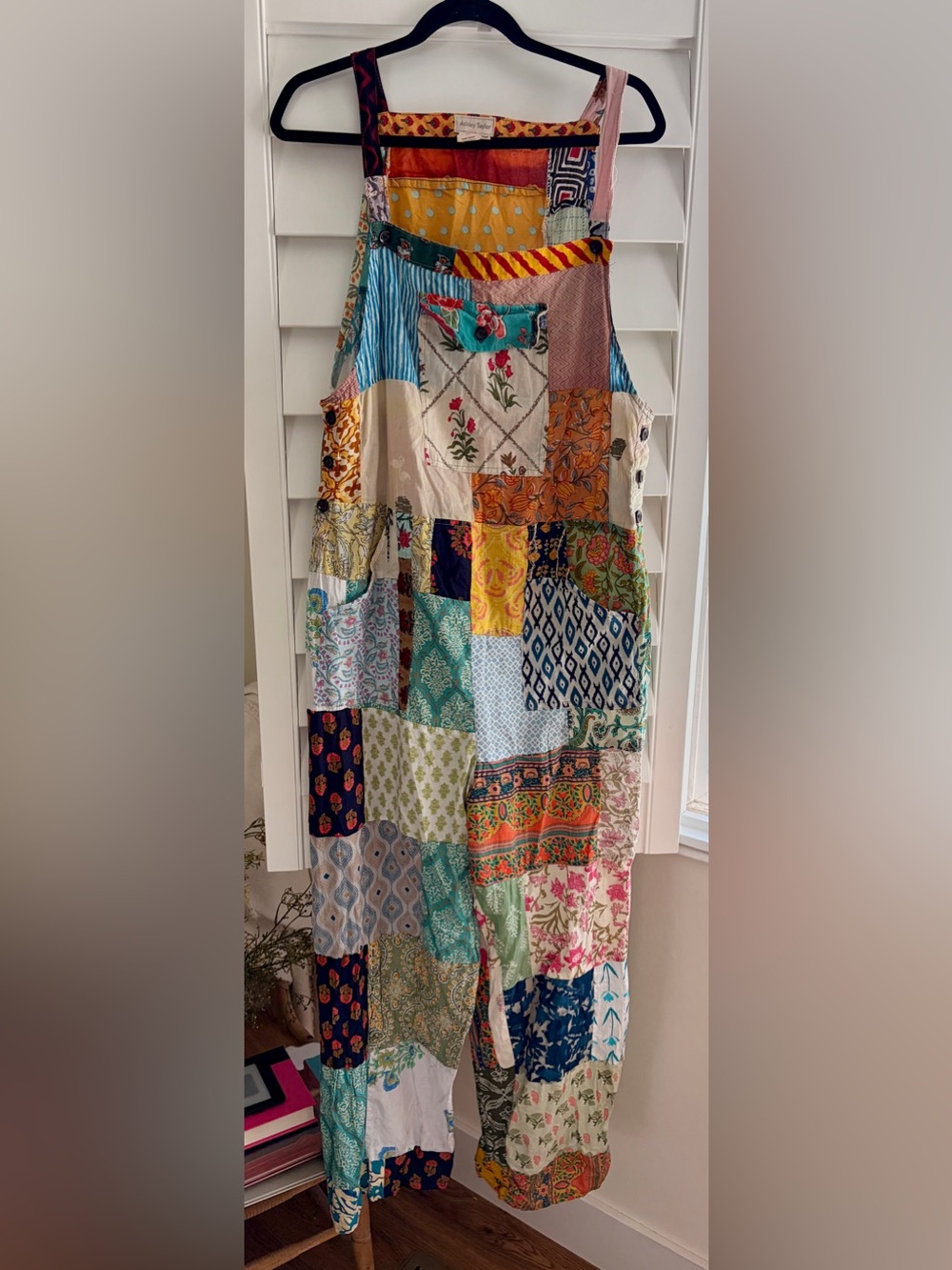 Ashley Taylor Patchwork Multi-Color Overalls
